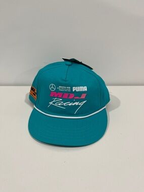 Puma Teal Racing Cap with Pink and White Accents